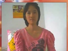 thai student on webcam