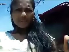 Indian teen outdoor in salwar