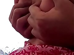 Soft Milky Boobs Hard Pressed and Nipple Play by Desi Indian young babe