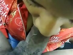Indian gf gives deep throat blowjob to lucky bf nice tits